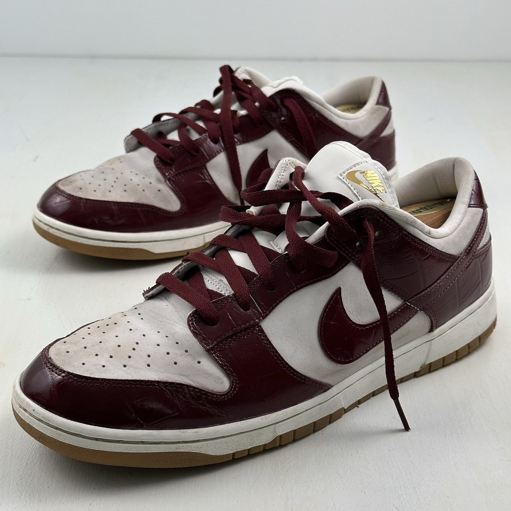 Nike Dunk Low LX Crocodile Dark Team Red Shoes Mens 13 Womens 14.5 Sneakers